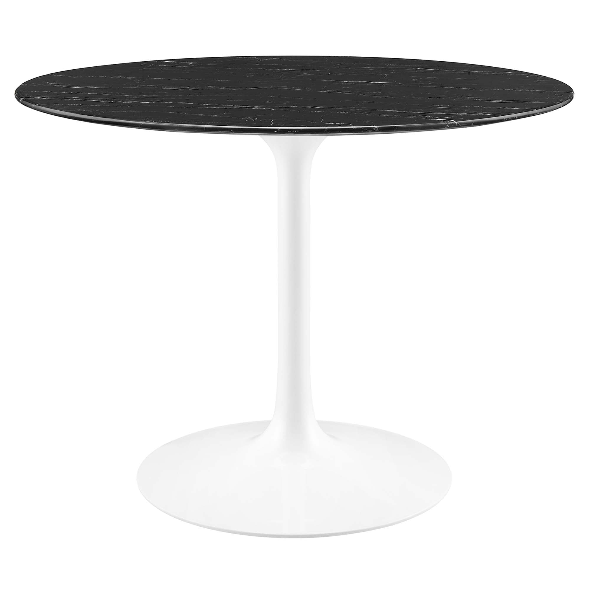 Lippa Round 40" Dining Table - EEI-5181-WHI-BLK