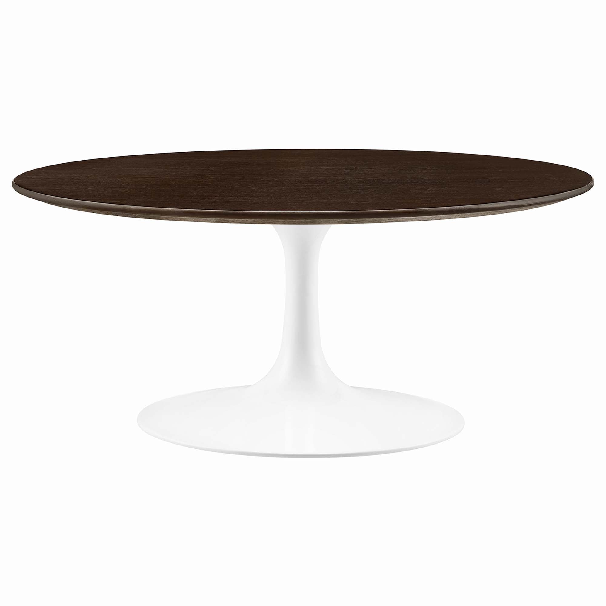 Lippa Round Wood Coffee Table - EEI-5187-WHI-CHE