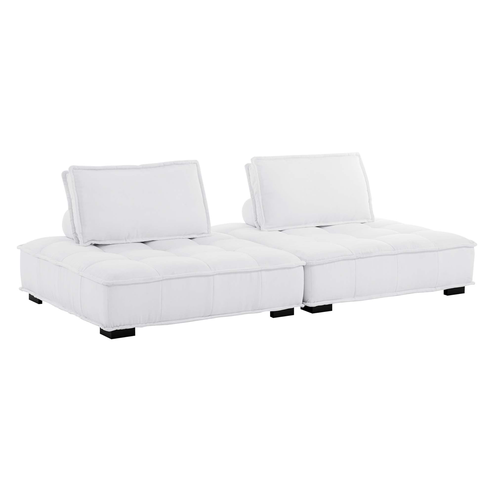 Saunter 5-Piece Tufted Fabric Sectional Sofa