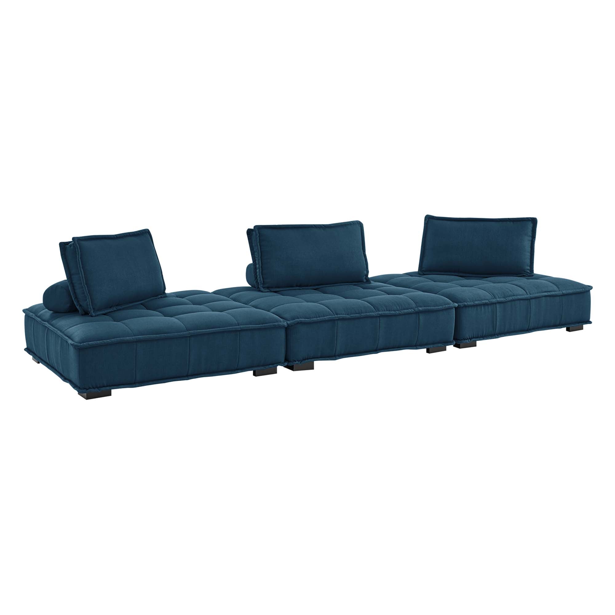 Saunter 3-Piece Tufted Fabric Fabric Sofa - EEI-5206-AZU