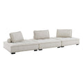 Saunter 3-Piece Tufted Fabric Fabric Sofa - EEI-5206-BEI