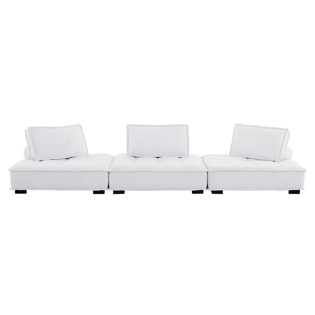 Saunter 5-Piece Tufted Fabric Sectional Sofa