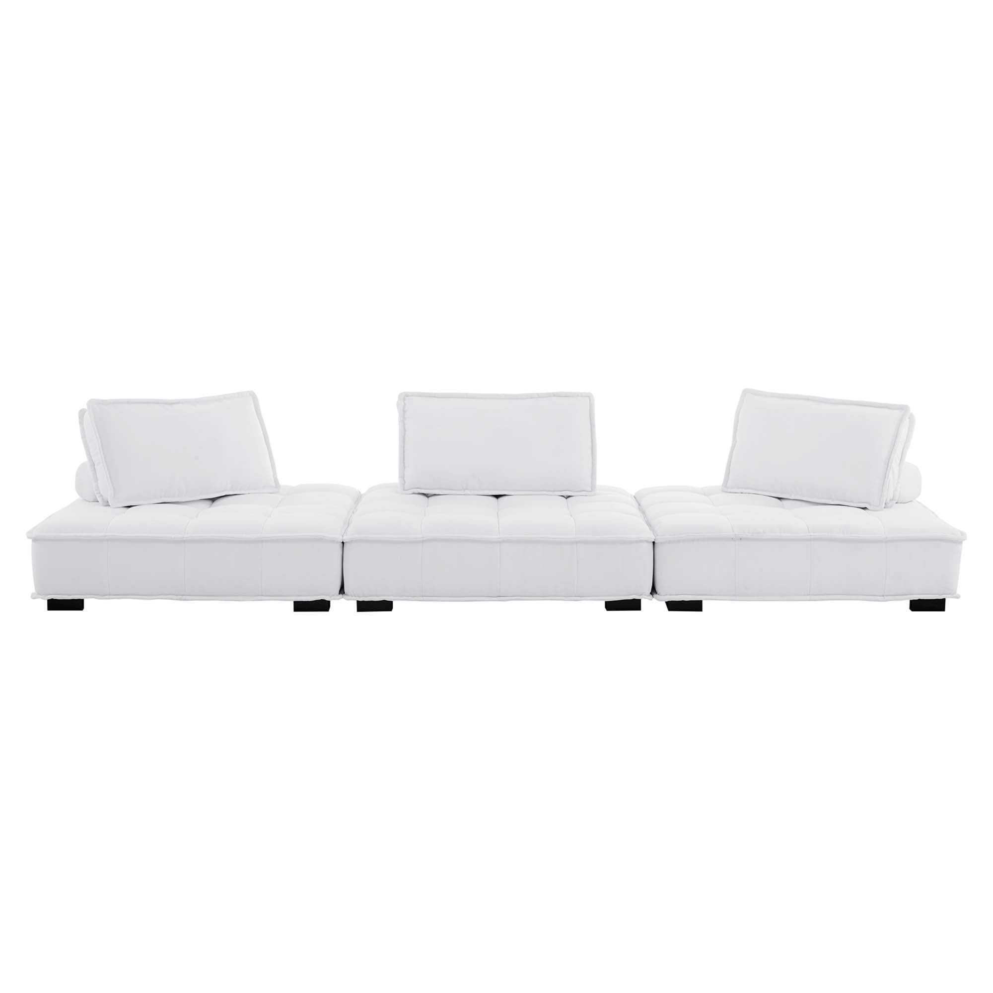 Saunter 5-Piece Tufted Fabric Sectional Sofa