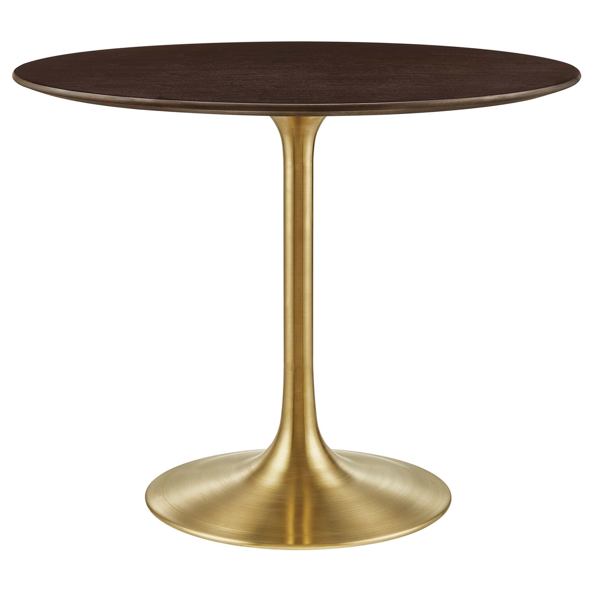 Lippa Round 36" Dining Table - EEI-5214-GLD-CHE