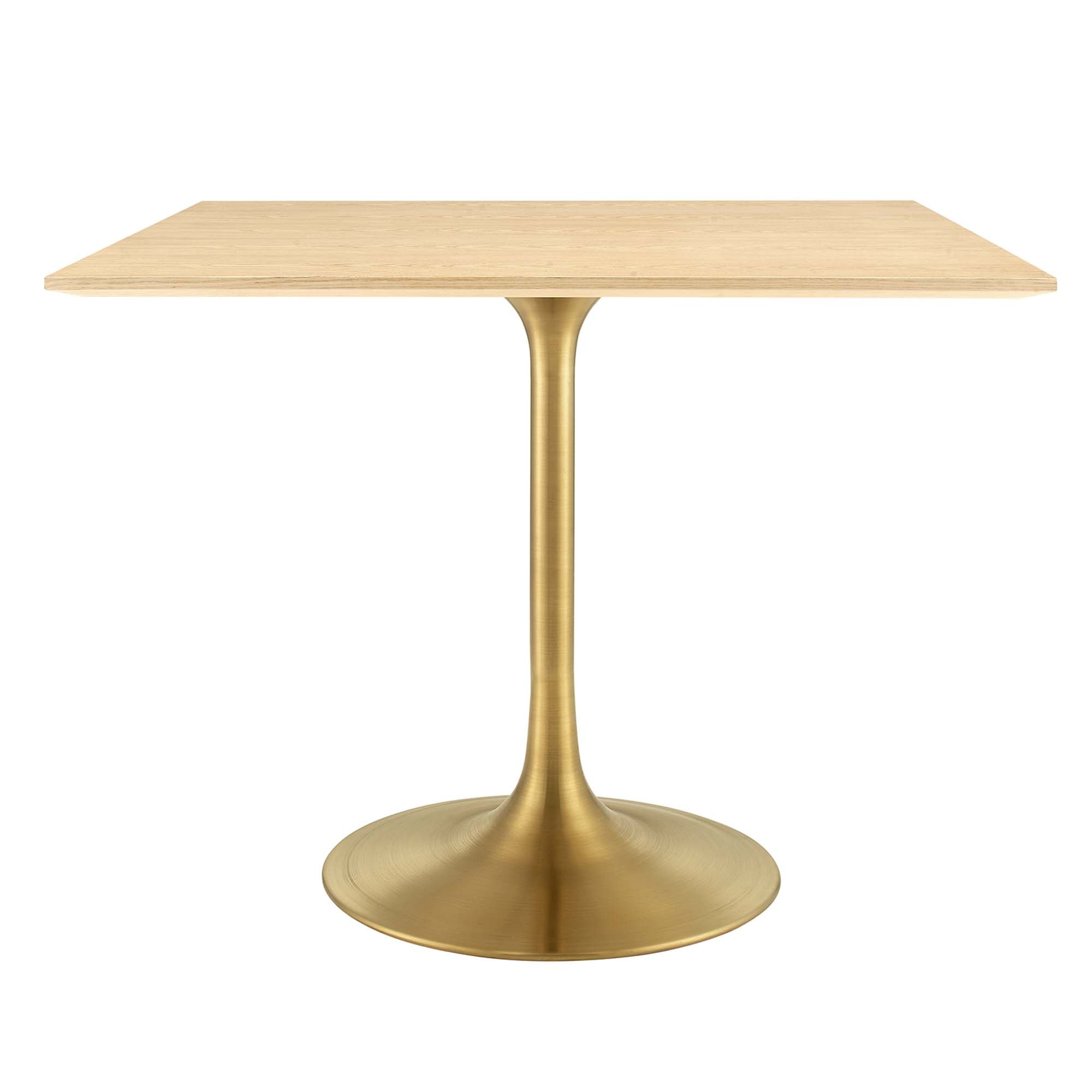 Lippa Square Wood Dining Table - EEI-5223-GLD-NAT