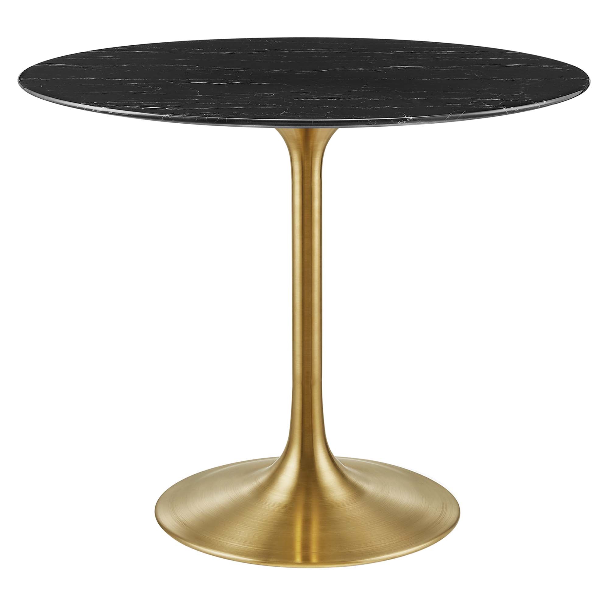 Lippa Round 36" Dining Table - EEI-5225-GLD-BLK