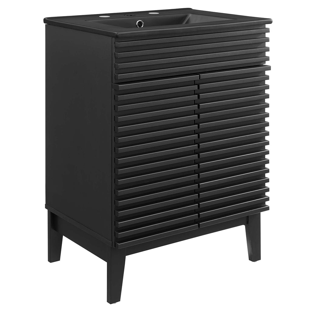 Render Bathroom Vanity with Black Basin Included - EEI-5350-BLK-BLK