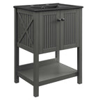Steam Bathroom Vanity Basin Included - EEI-5360-GRY-BLK