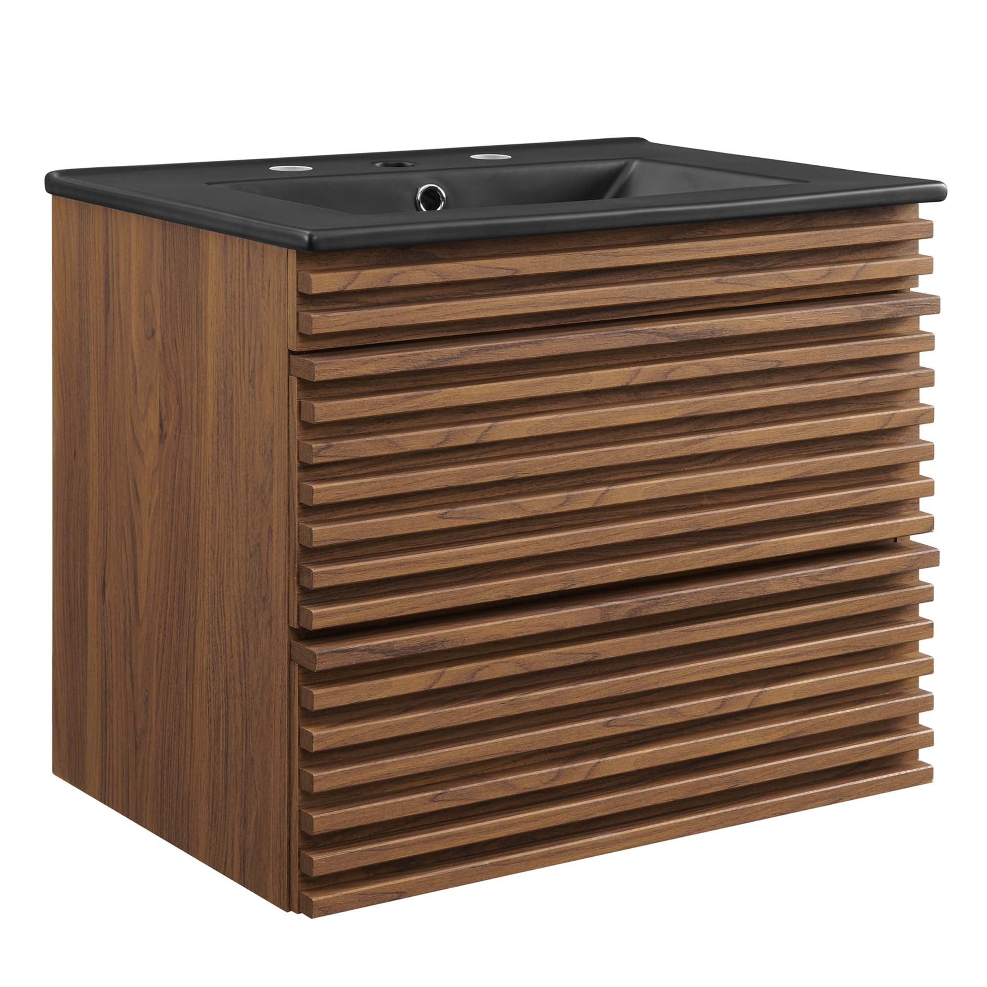 Render Wall-Mount Bathroom Vanity with Black Basin Included - EEI-5364-WAL-BLK