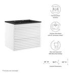 Render Wall-Mount Bathroom Vanity with Black Basin Included