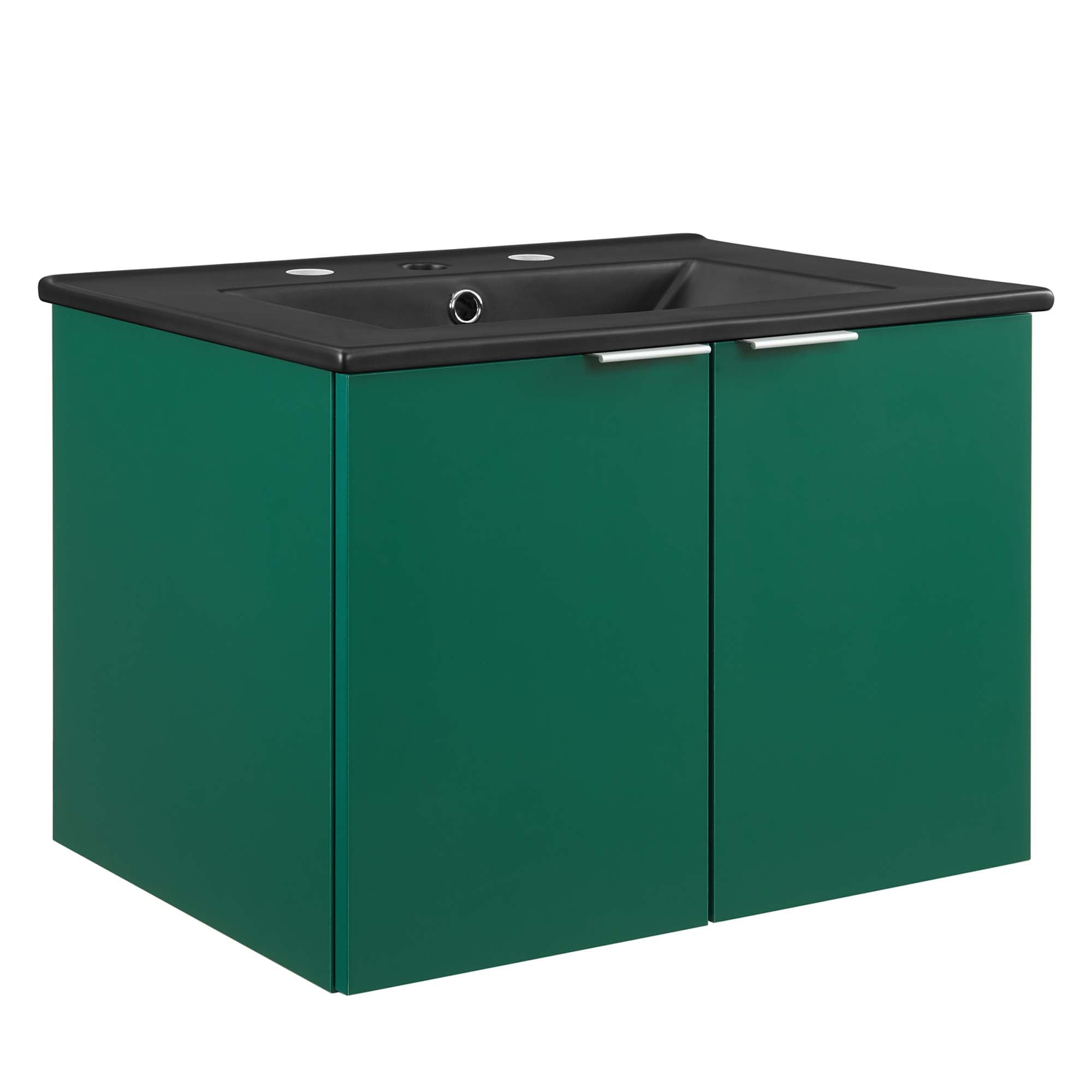 Maybelle Wall-Mount Bathroom Vanity Basin Included - EEI-5370-GRN-BLK