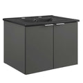 Maybelle Wall-Mount Bathroom Vanity Basin Included - EEI-5370-GRY-BLK