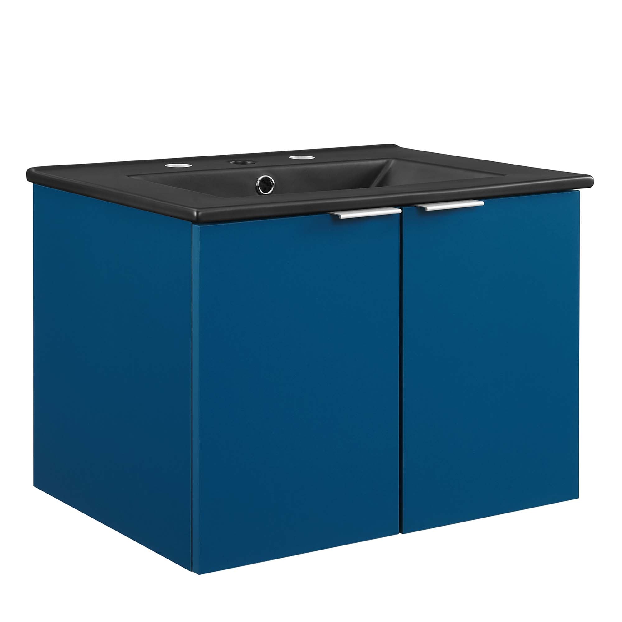 Maybelle Wall-Mount Bathroom Vanity Basin Included - EEI-5370-NAV-BLK