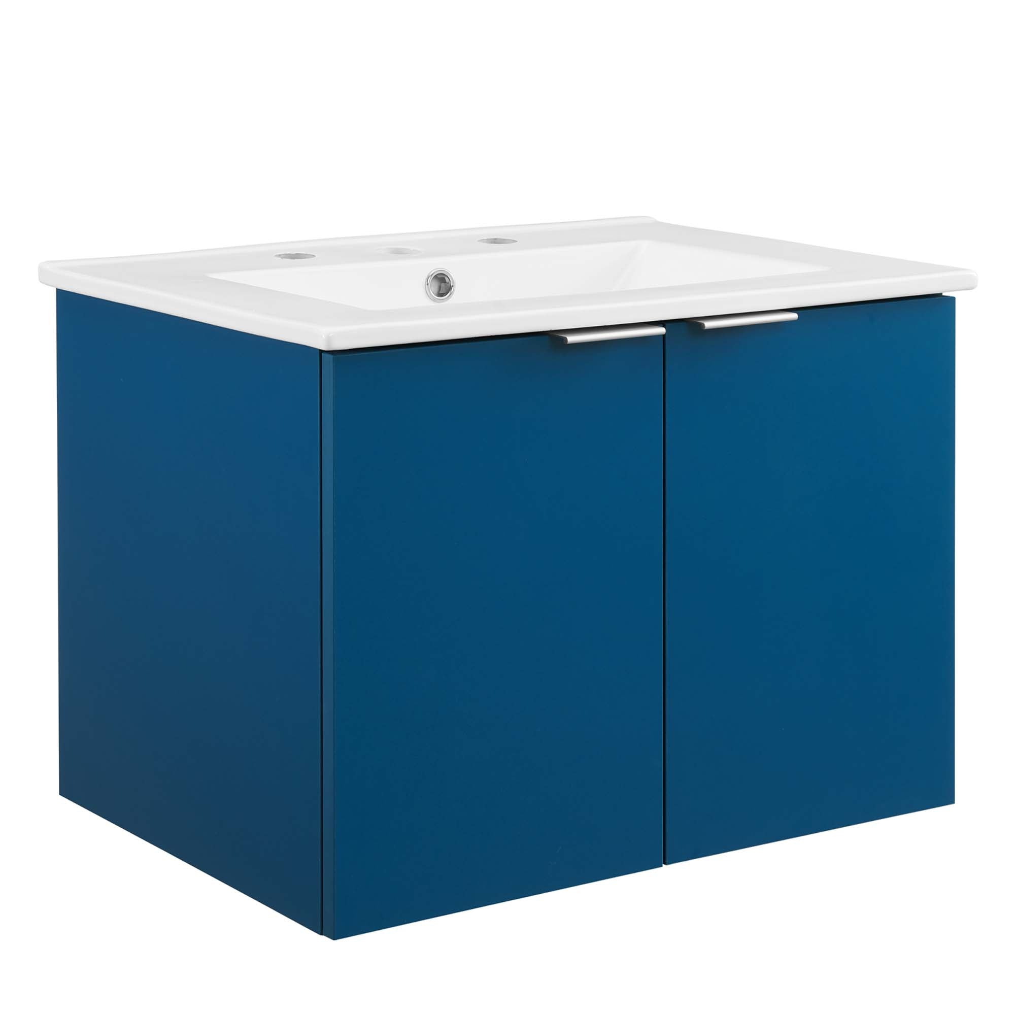 Maybelle Wall-Mount Bathroom Vanity Basin Included - EEI-5379-NAV-WHI