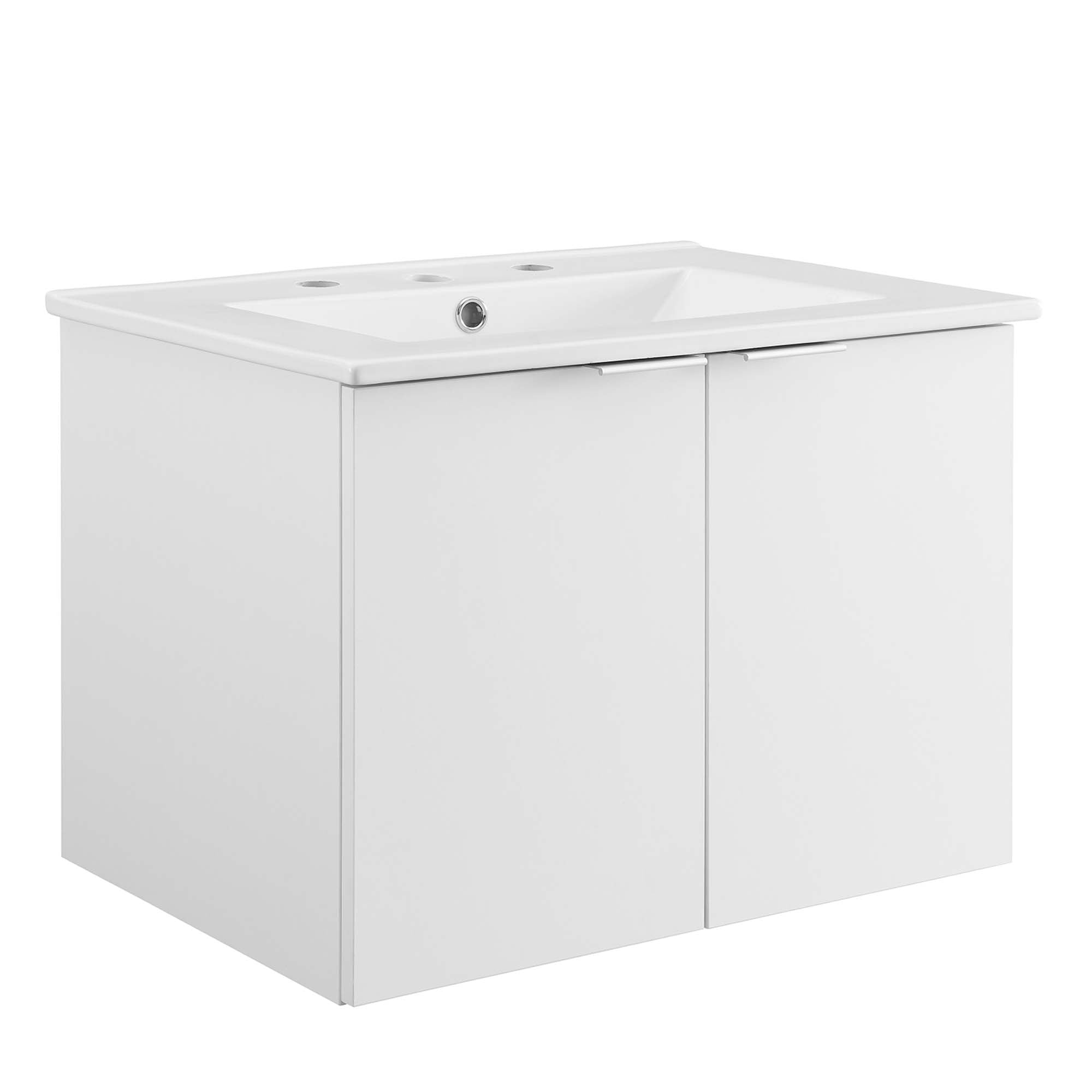 Maybelle Wall-Mount Bathroom Vanity Basin Included - EEI-5379-WHI-WHI