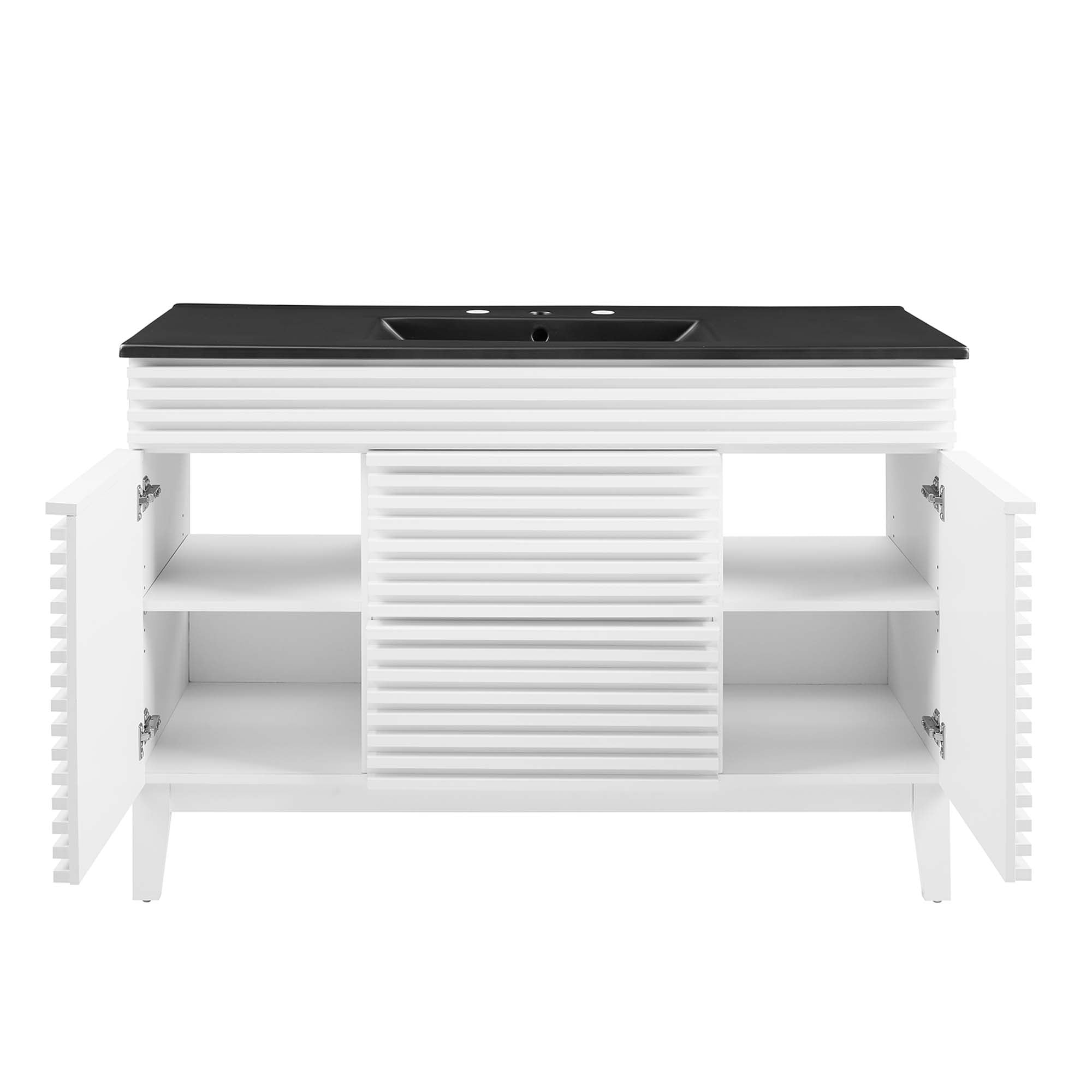Render 48" Bathroom  Vanity with Black Basin Included