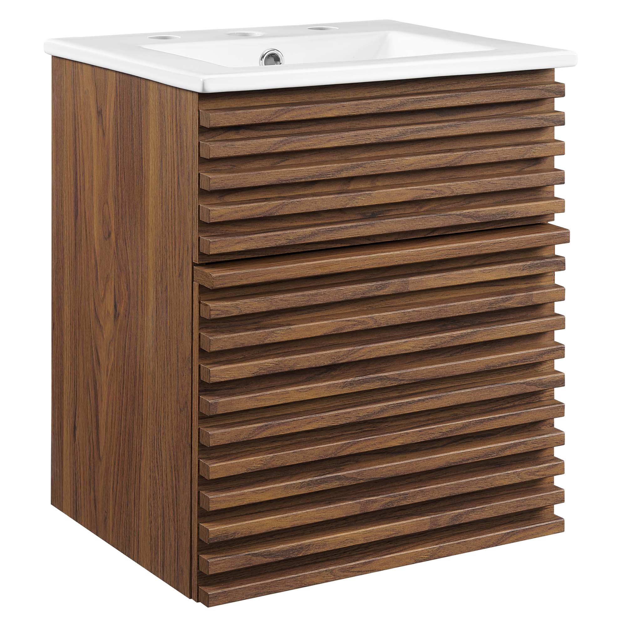 Render Wall-Mount Bathroom Vanity with White Basin Included - EEI-5419-WAL-WHI