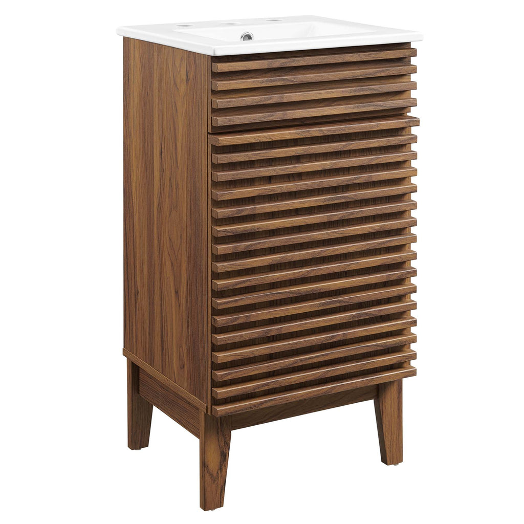 Render 18" and 24" Bathroom Vanities with White Basin Included - EEI-5420-WAL-WHI