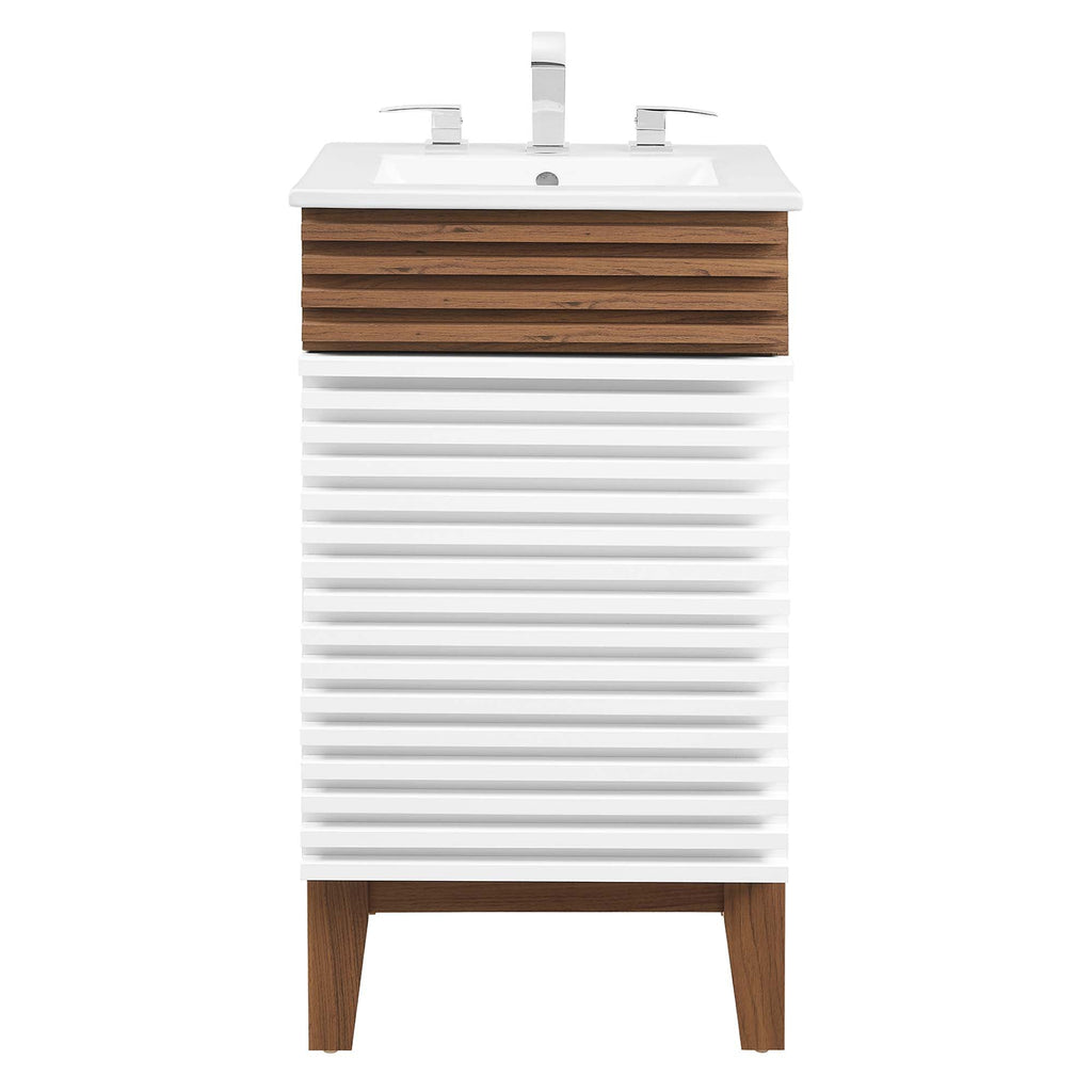 Render 18" and 24" Bathroom Vanities with White Basin Included