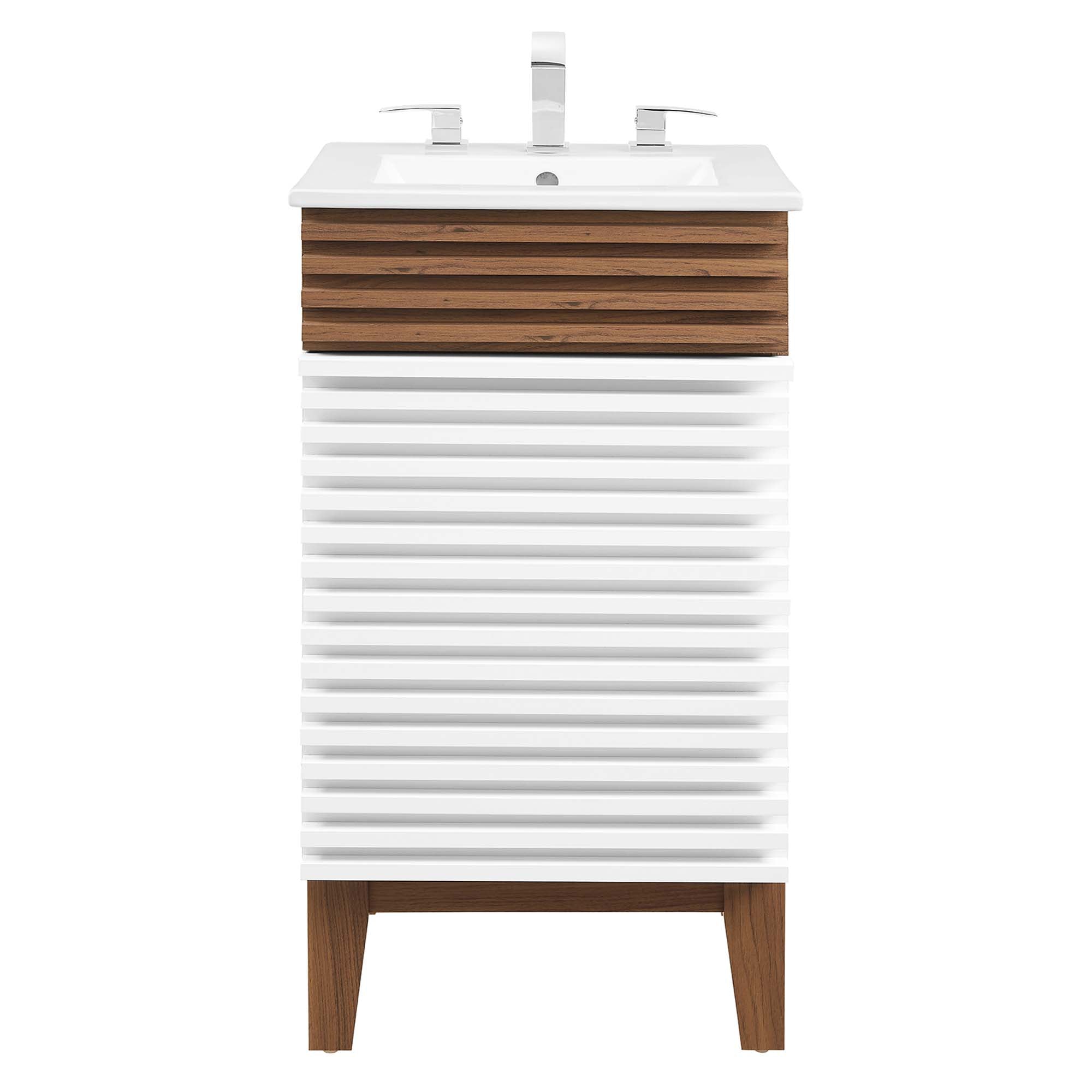 Render 18" and 24" Bathroom Vanities with White Basin Included