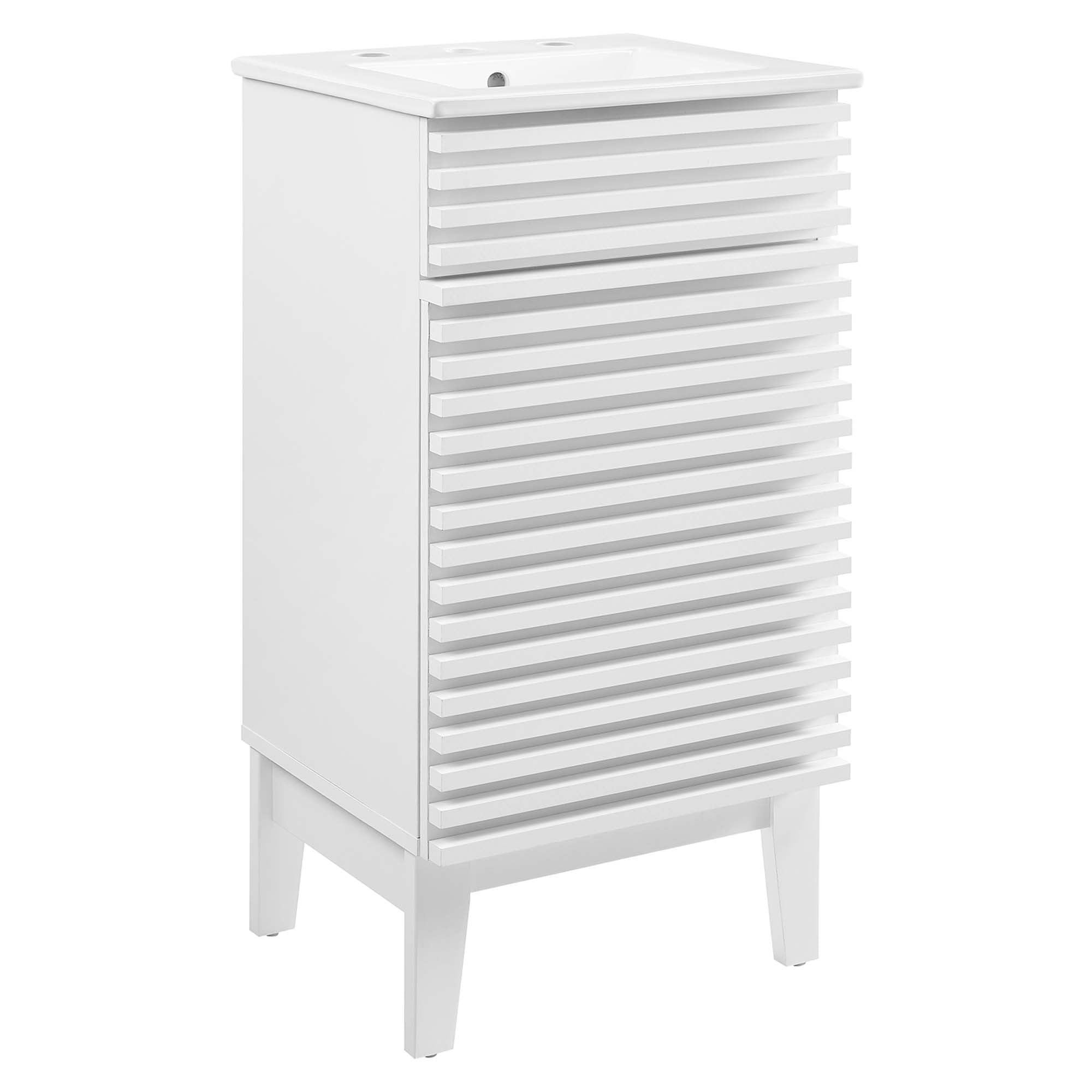 Render 18" and 24" Bathroom Vanities with White Basin Included - EEI-5420-WHI-WHI