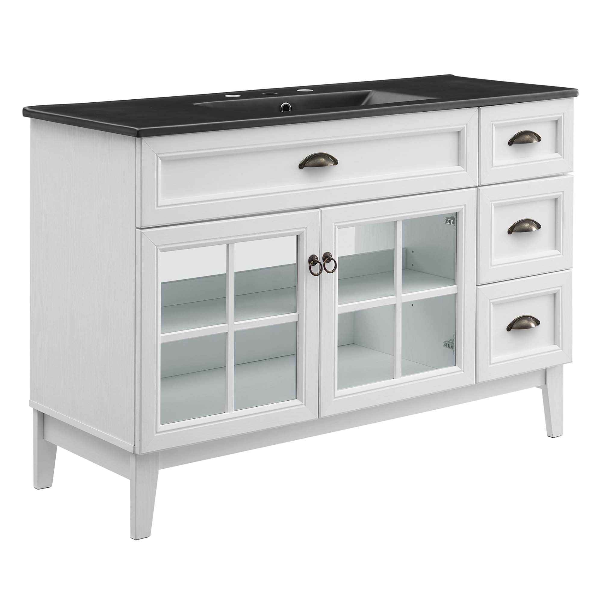 Isle Bathroom Vanity Basin Included - EEI-5479-WHI-BLK