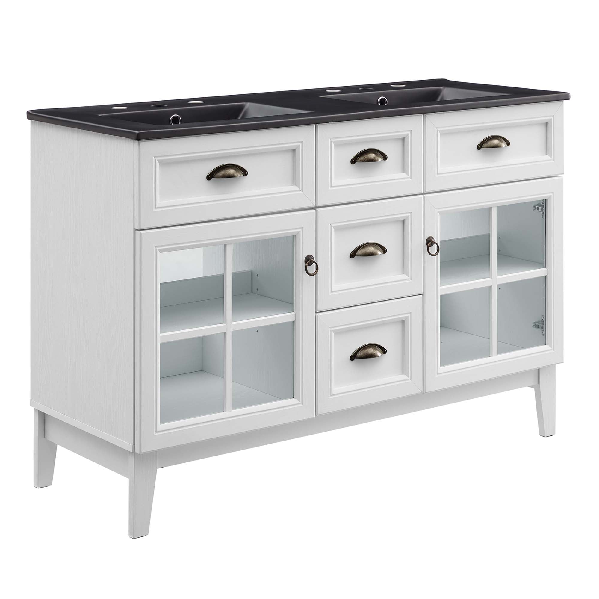 Isle Bathroom Vanity Basin Included - EEI-5480-WHI-BLK