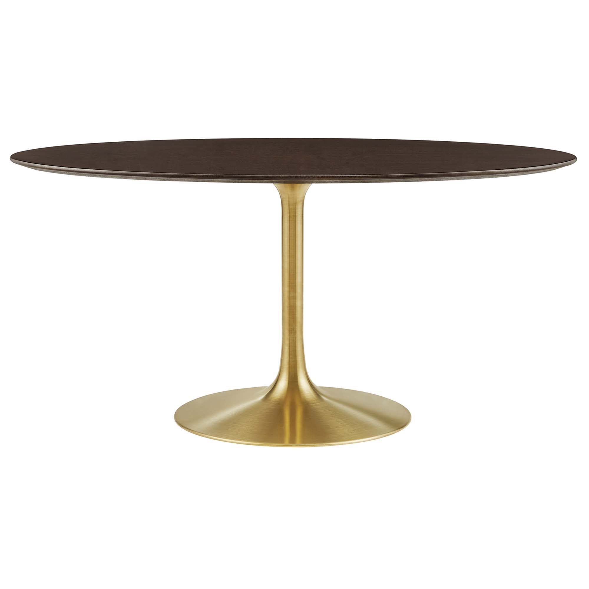 Lippa Oval Wood Dining Table - EEI-5524-GLD-CHE
