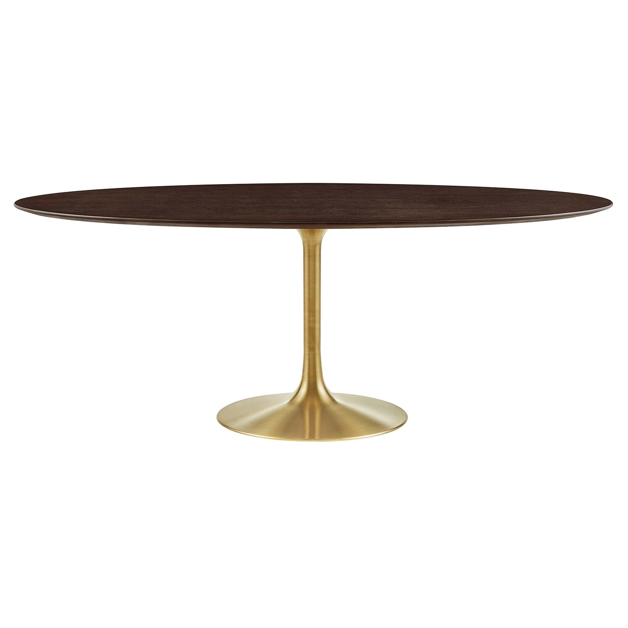 Lippa Oval Wood Dining Table - EEI-5526-GLD-CHE