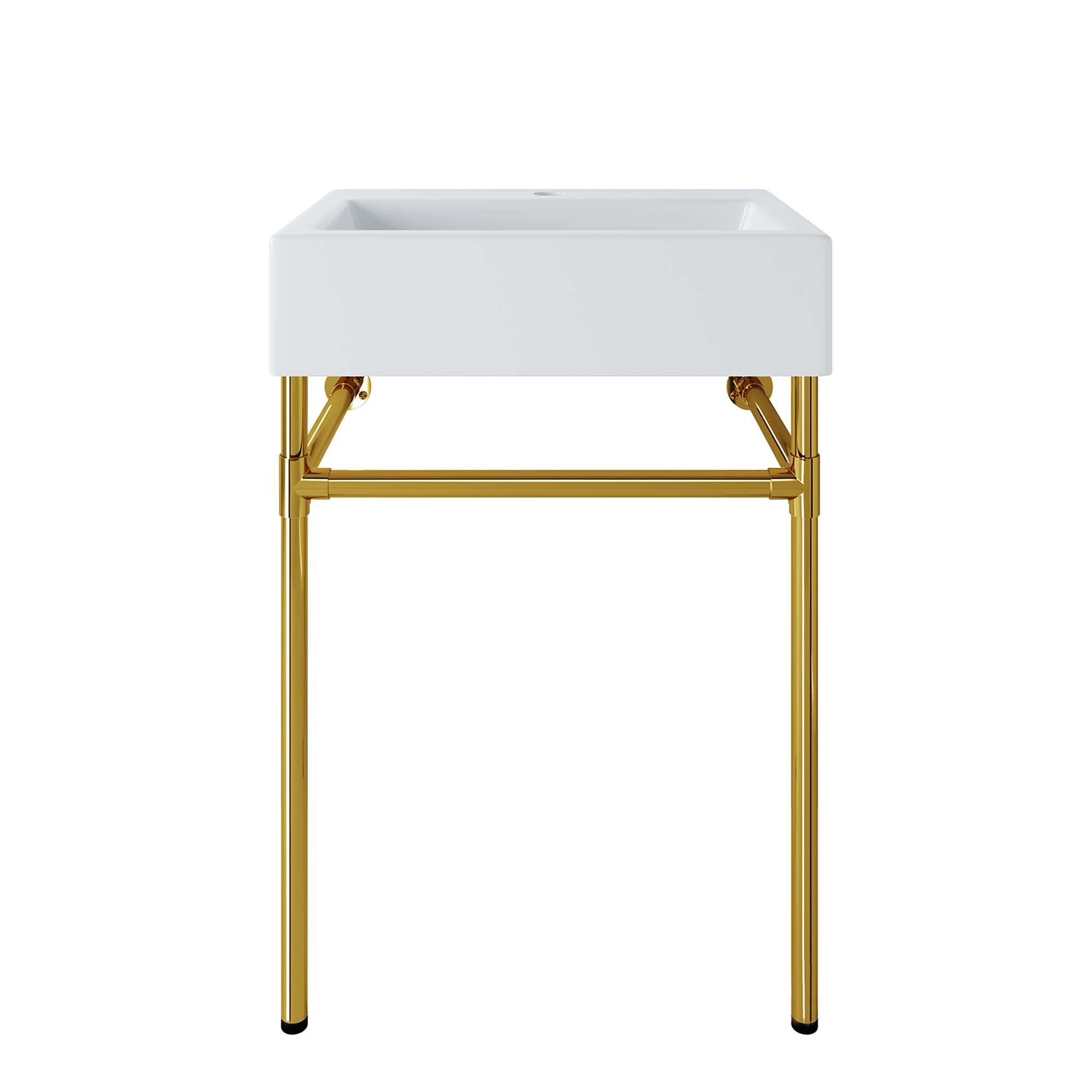 Redeem Wall-Mount Bathroom Vanity Basin Included - EEI-5536-GLD-WHI