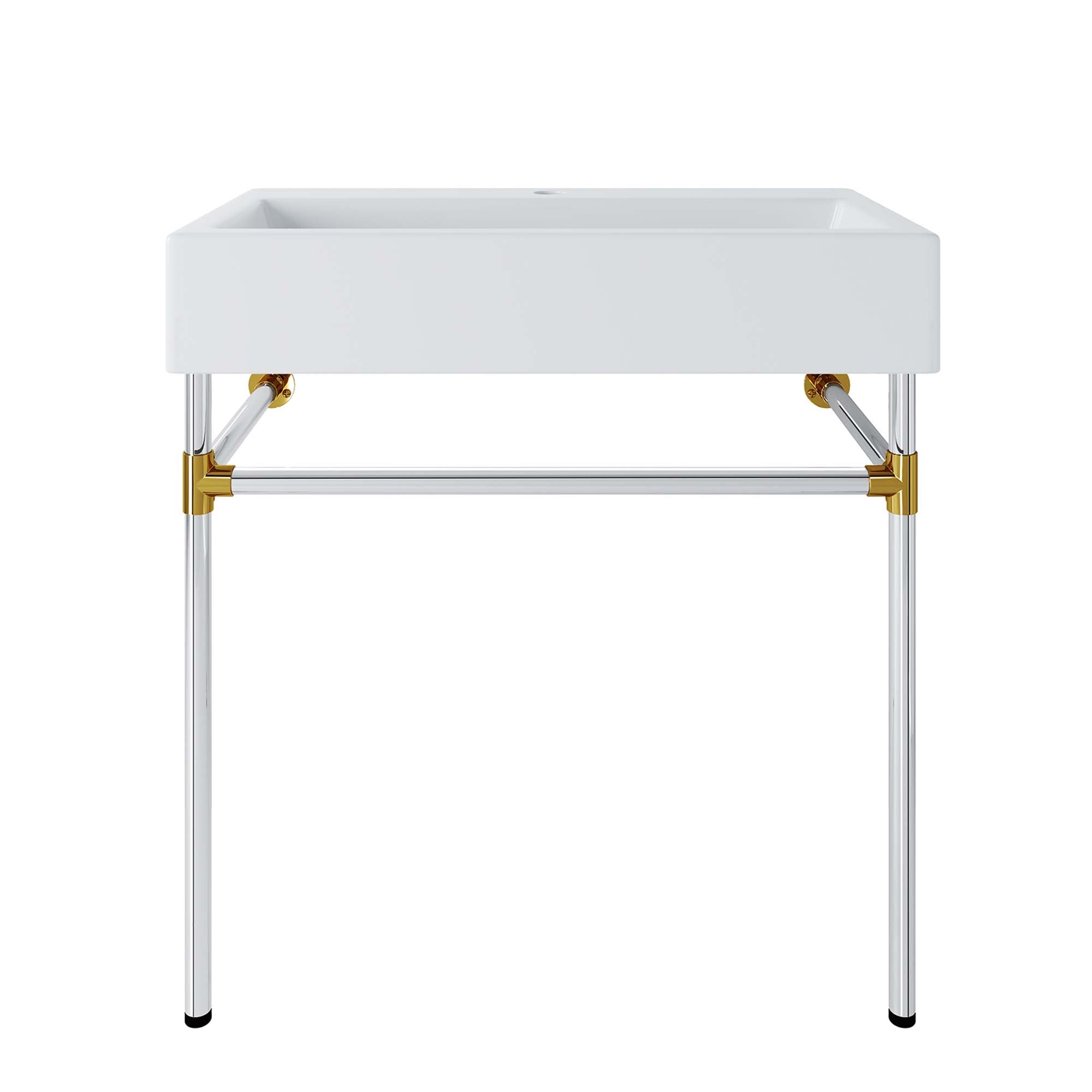 Redeem Wall-Mount Bathroom Vanity Basin Included - EEI-5542-SLV-WHI