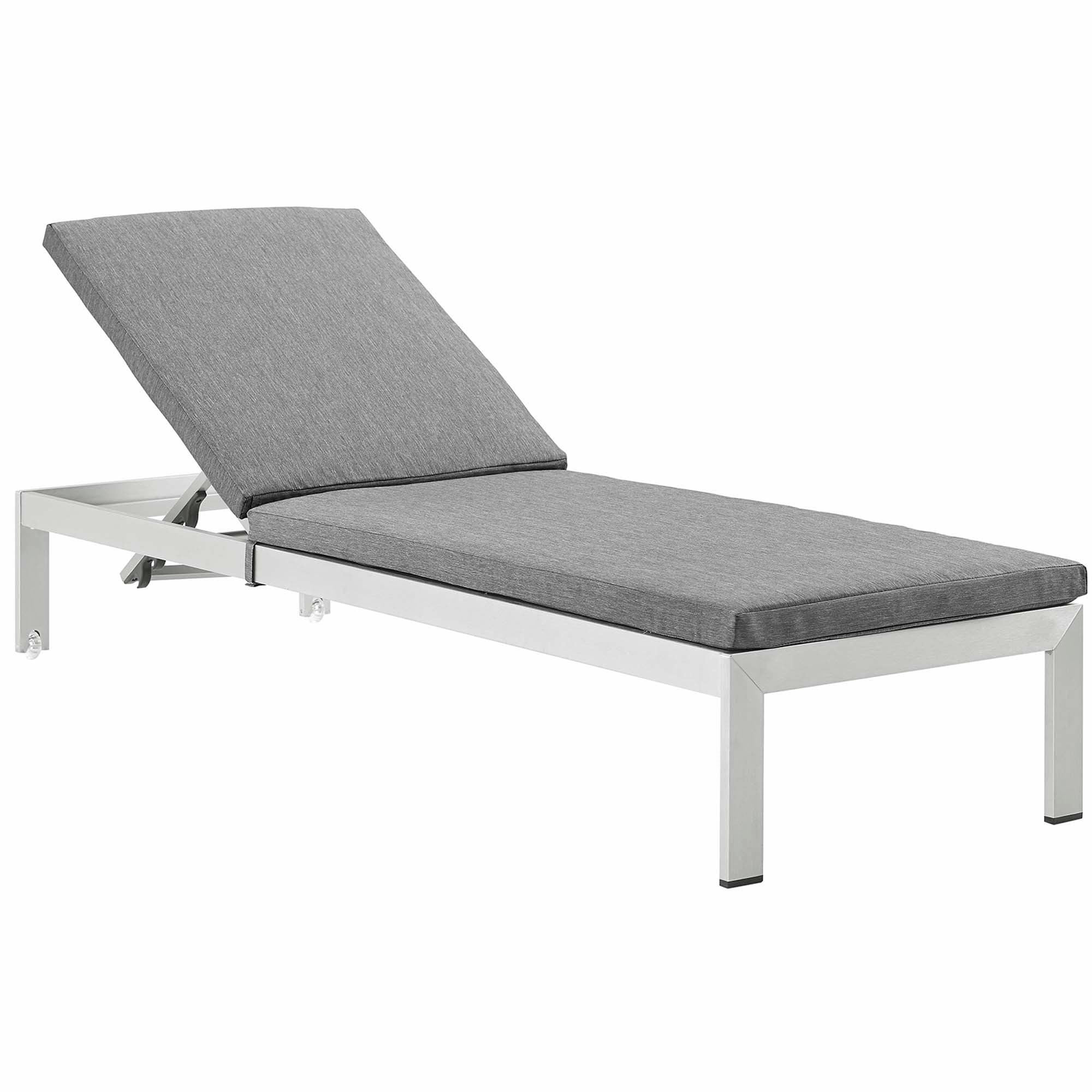 outdoor Outdoor Patio Aluminum Chaise with Cushions
