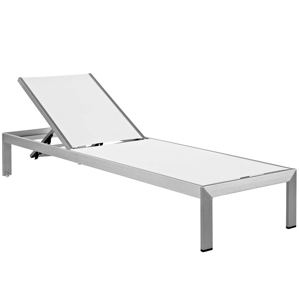 outdoor Outdoor Patio Aluminum Chaise with Cushions