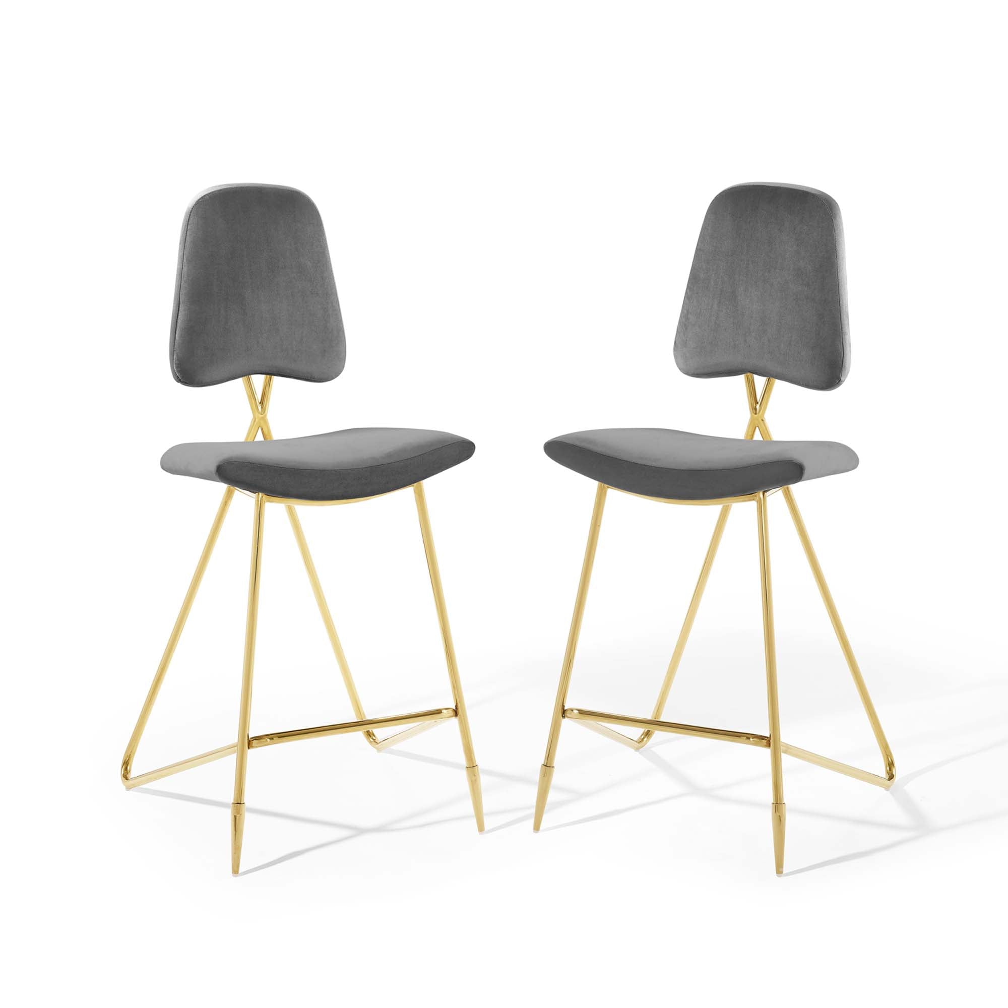 Ponder Performance Velvet Bar Stool Set of 2