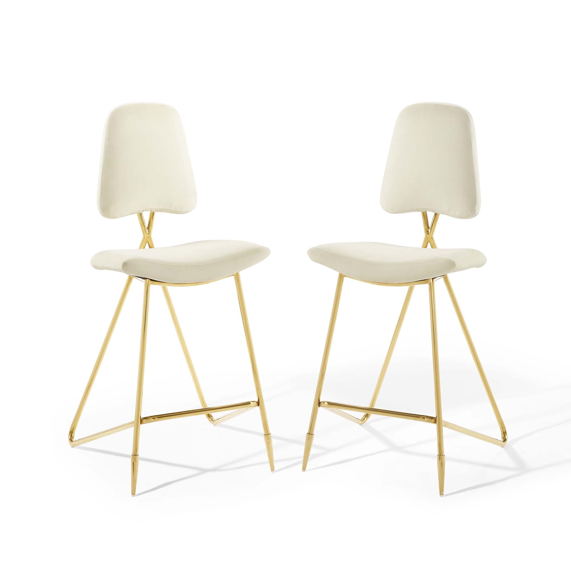 Ponder Performance Velvet Bar Stool Set of 2