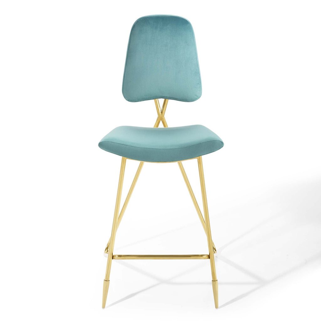 Ponder Performance Velvet Bar Stool Set of 2
