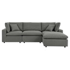 modular 4-Piece Outdoor Patio Sectional Sofa
