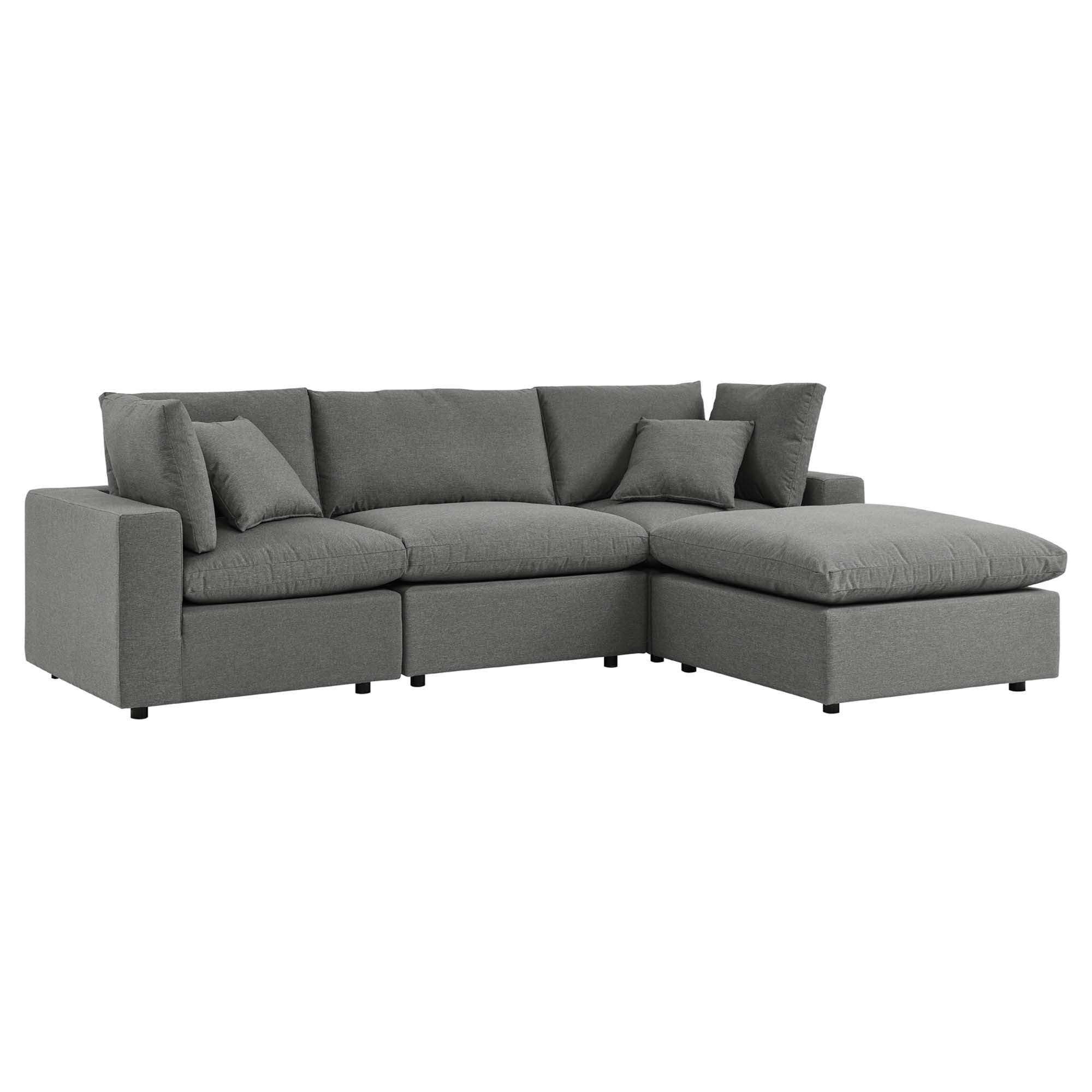 modular 4-Piece Outdoor Patio Sectional Sofa