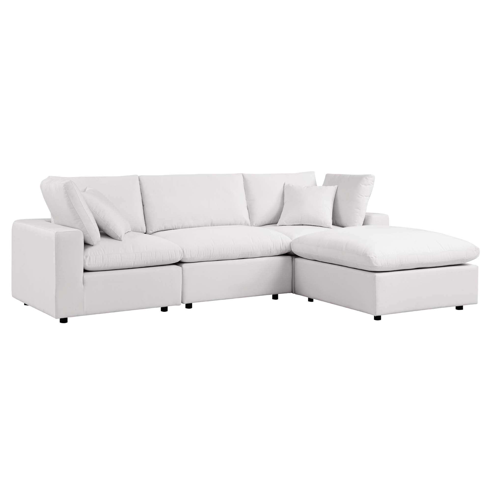 modular 4-Piece Outdoor Patio Sectional Sofa