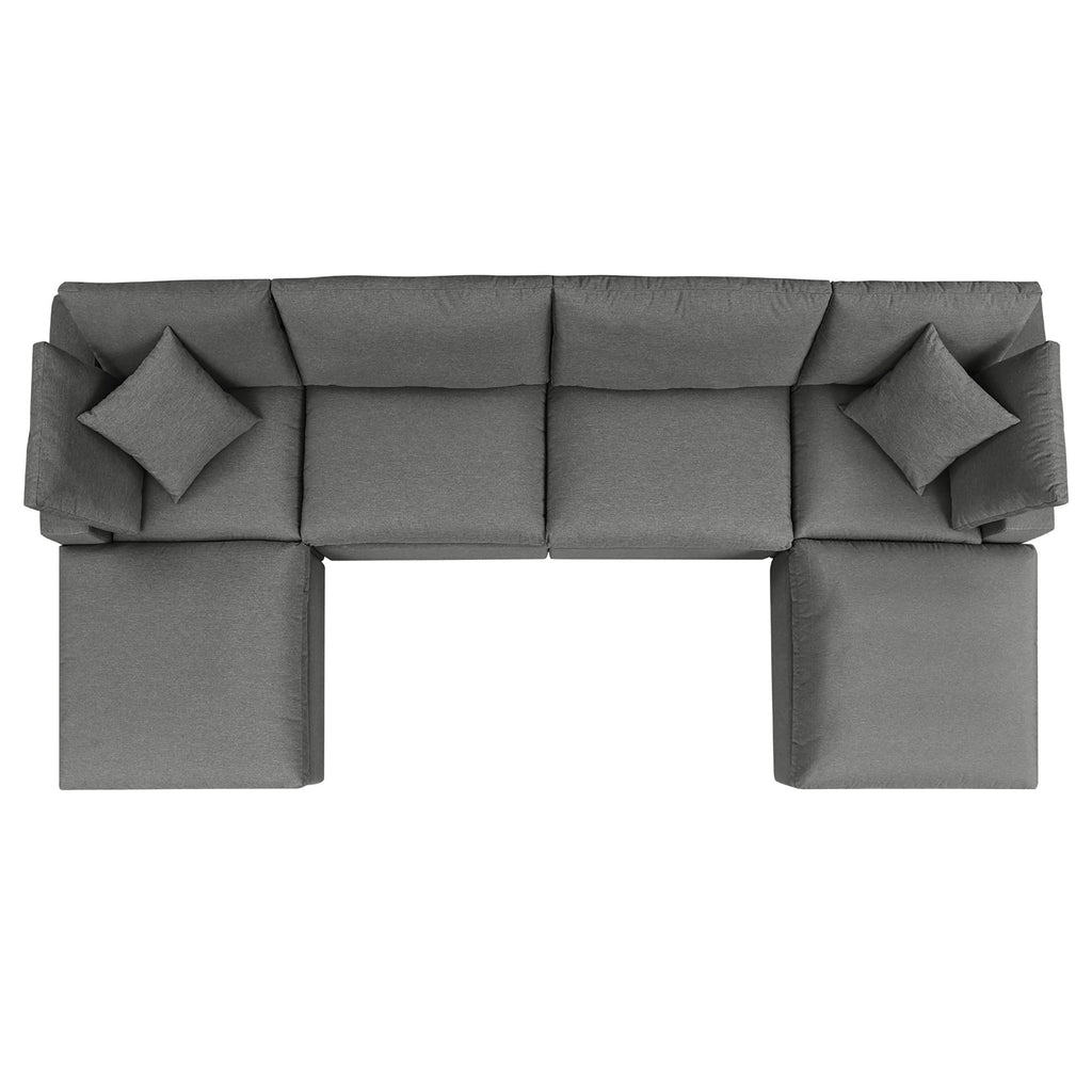 modular 6-Piece Outdoor Patio Sectional Sofa