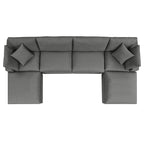 modular 6-Piece Outdoor Patio Sectional Sofa
