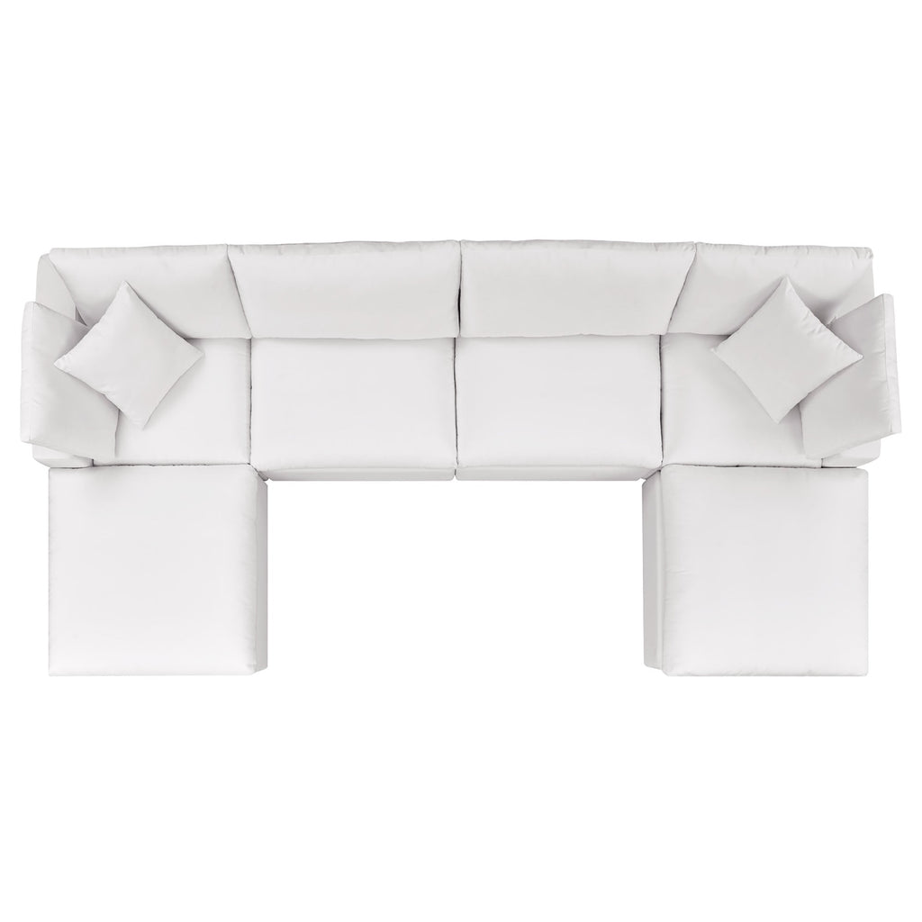 modular 6-Piece Outdoor Patio Sectional Sofa