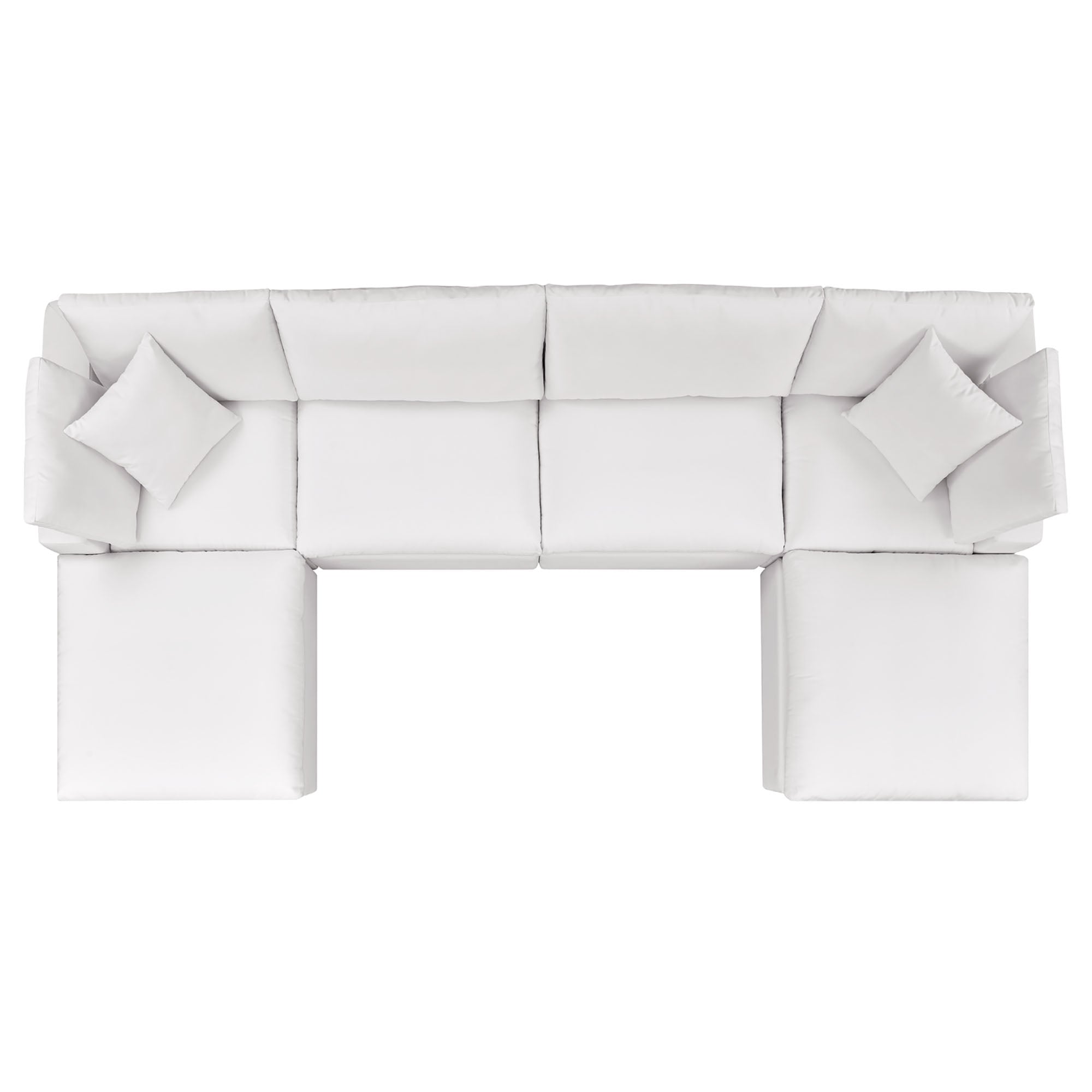 modular 6-Piece Outdoor Patio Sectional Sofa