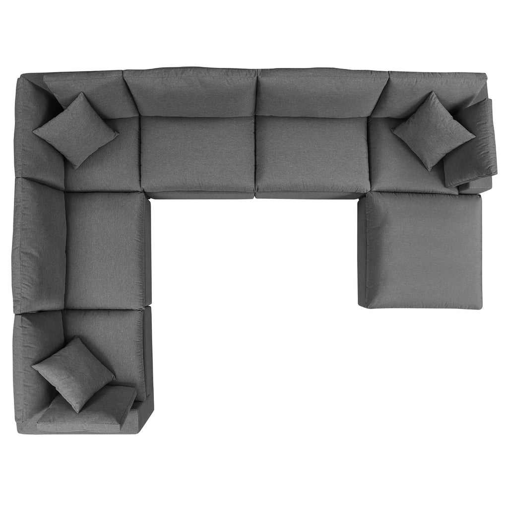 modular 7-Piece Outdoor Patio Sectional Sofa