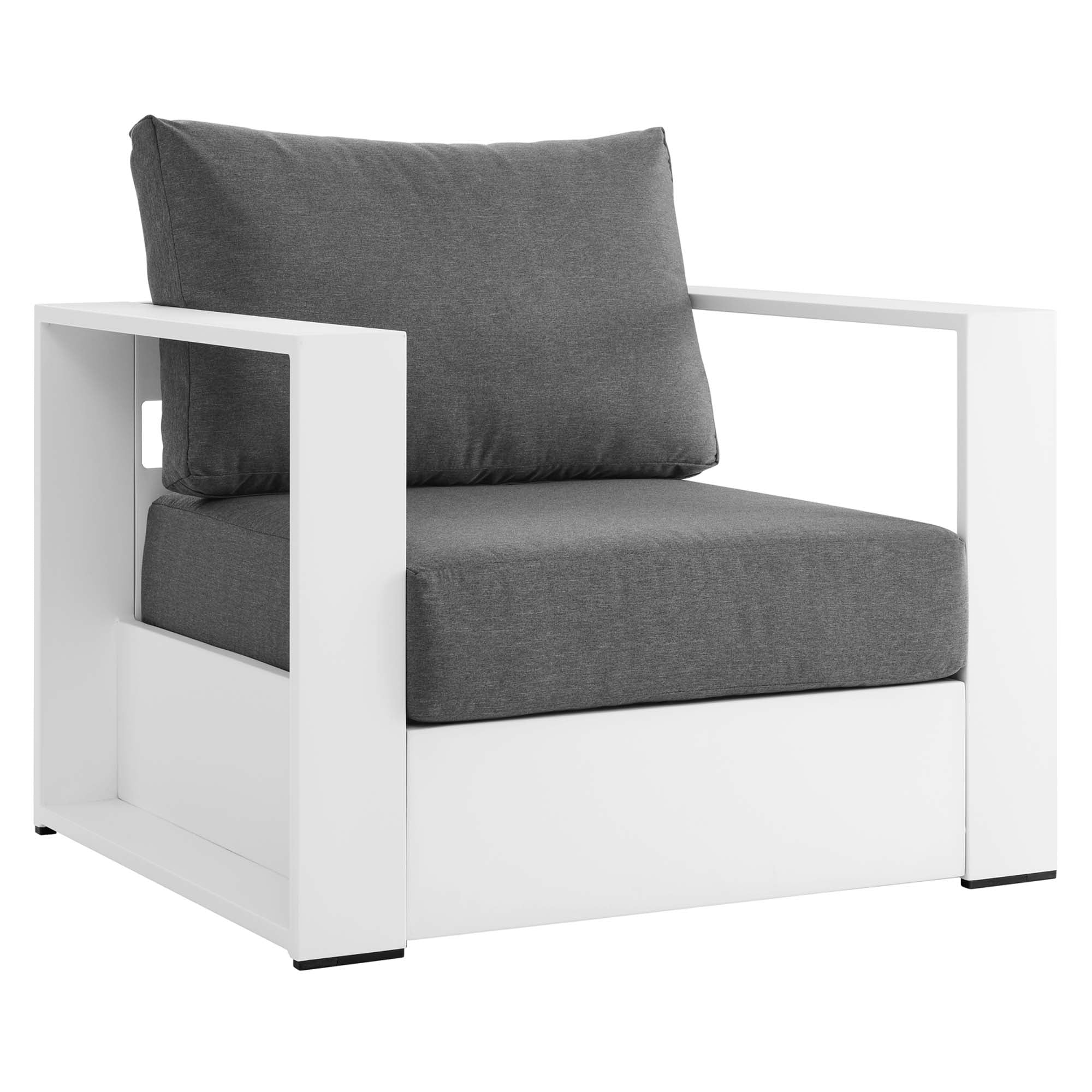 modern Outdoor Patio Powder-Coated Aluminum Armchair