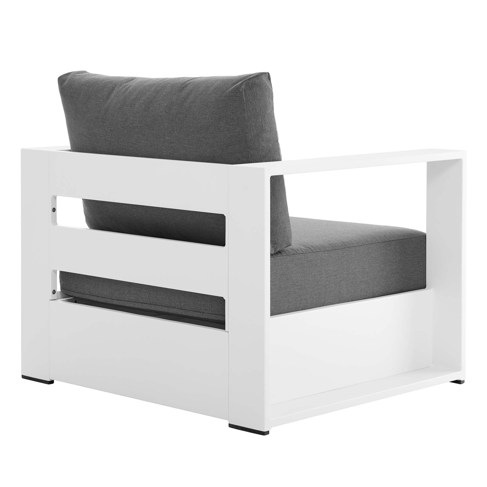 modern Outdoor Patio Powder-Coated Aluminum Armchair