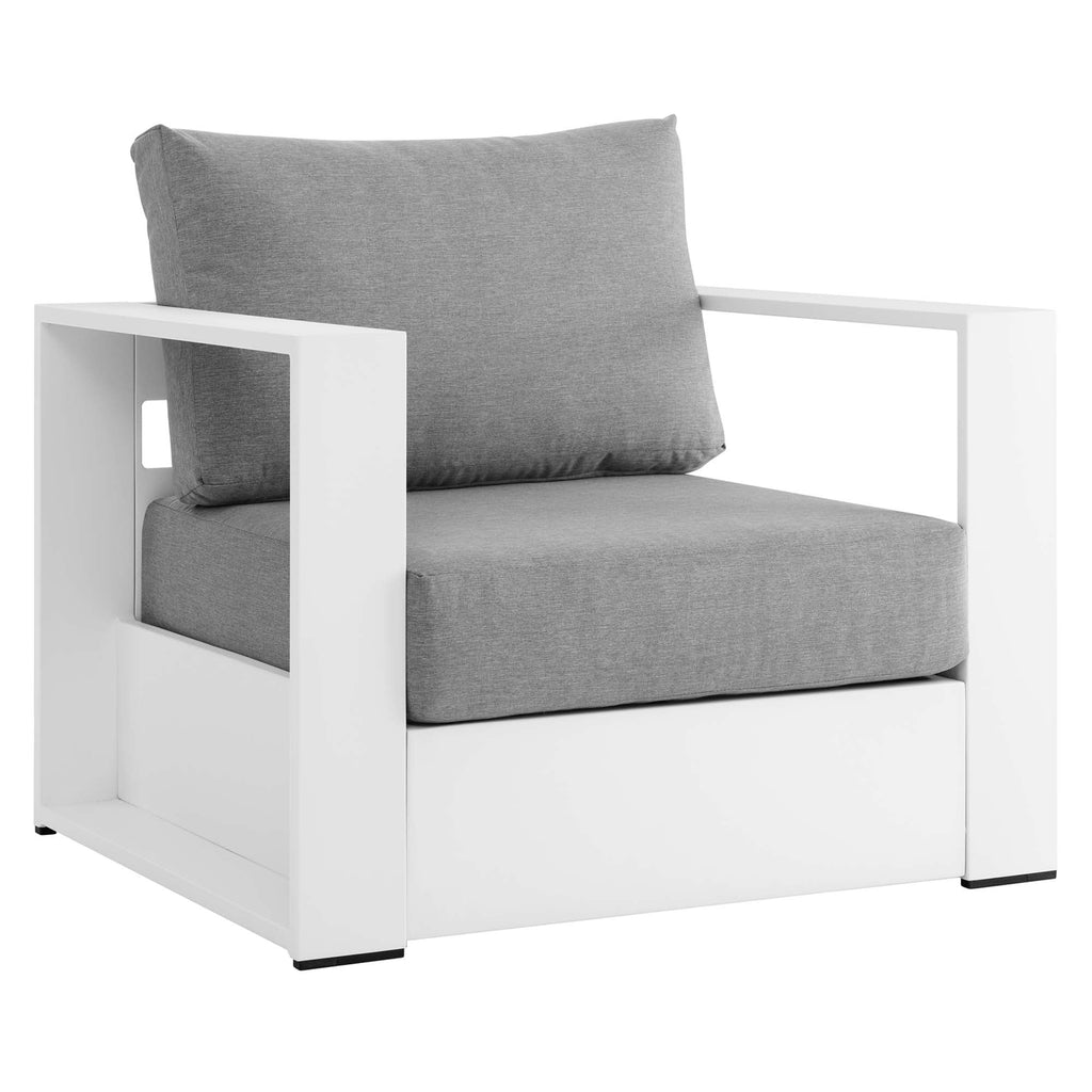 modern Outdoor Patio Powder-Coated Aluminum Armchair