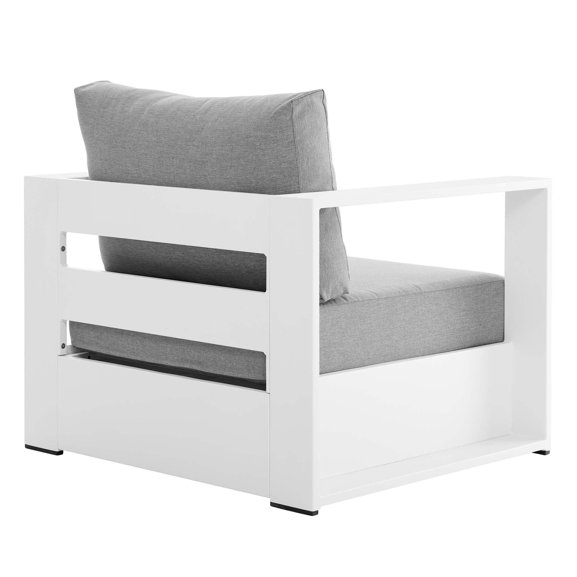 modern Outdoor Patio Powder-Coated Aluminum Armchair