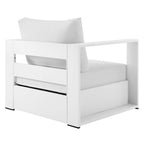 modern Outdoor Patio Powder-Coated Aluminum Armchair