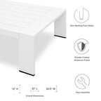 modern Outdoor Patio Powder-Coated Aluminum Coffee Table